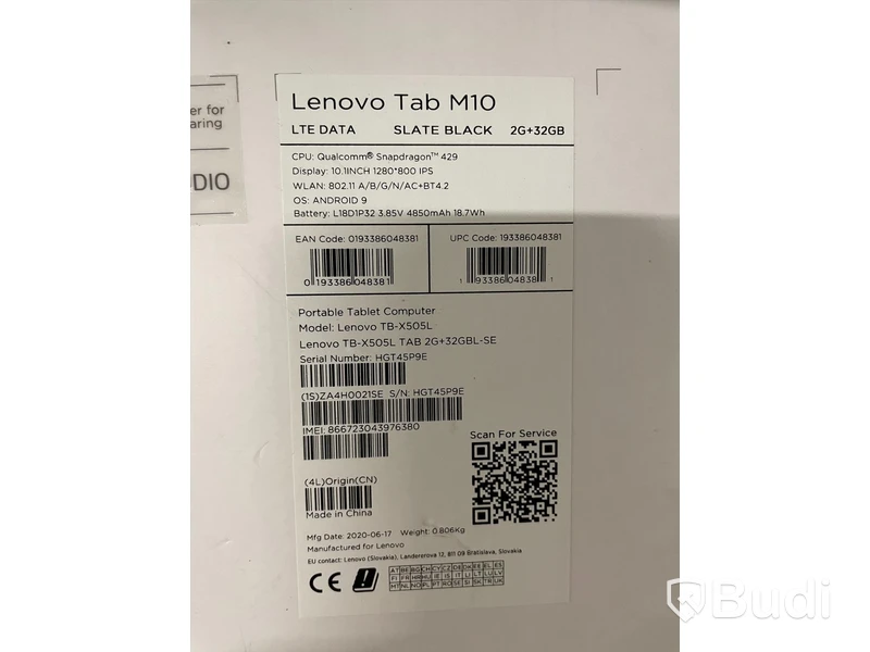 Surfplatta Lenovo Tab M10 HD